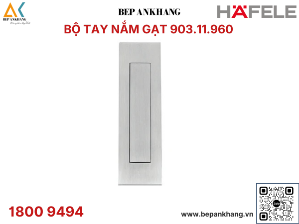 Tay nắm âm Hafele - hình chữ nhật - 903.11.960